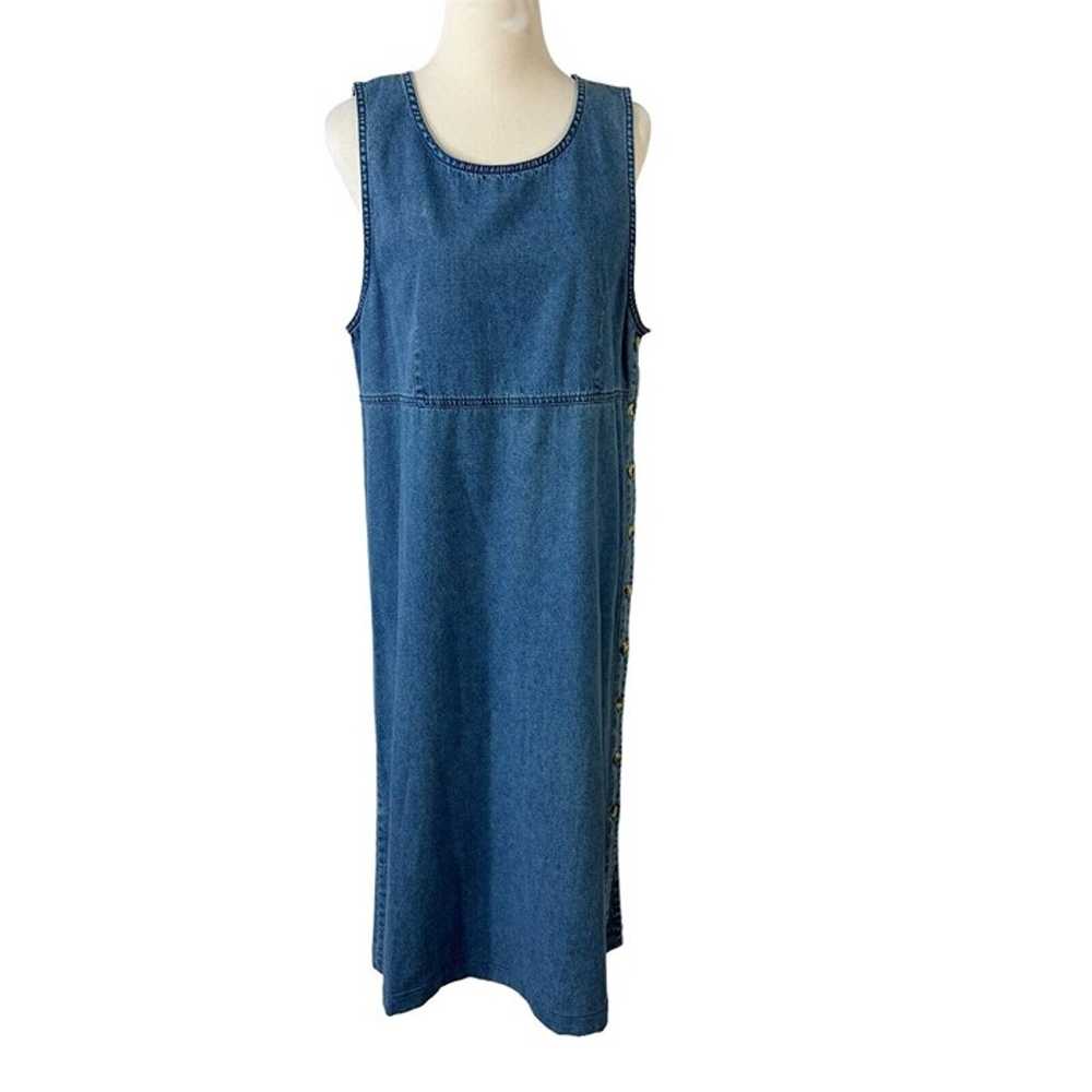 Original TY Wear Blue Denim Dress Size 12 Modest … - image 4