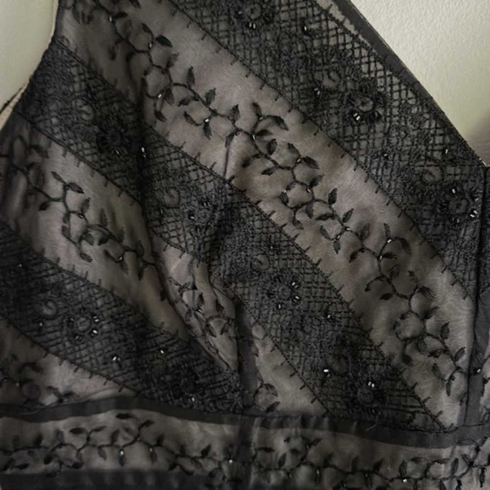 Ann Taylor Vintage Silk LBD Beaded Bodycon Sleeve… - image 4