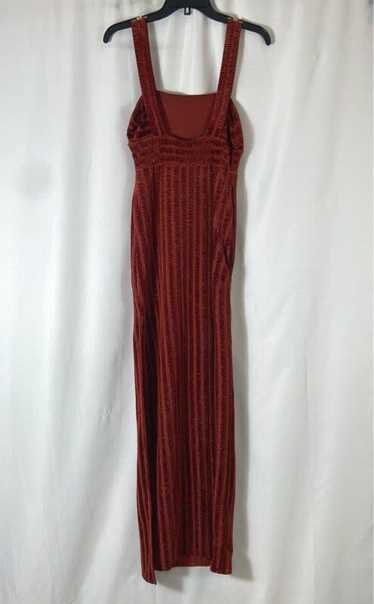 NWT Free People Womens Red Velvet Square Neck Long