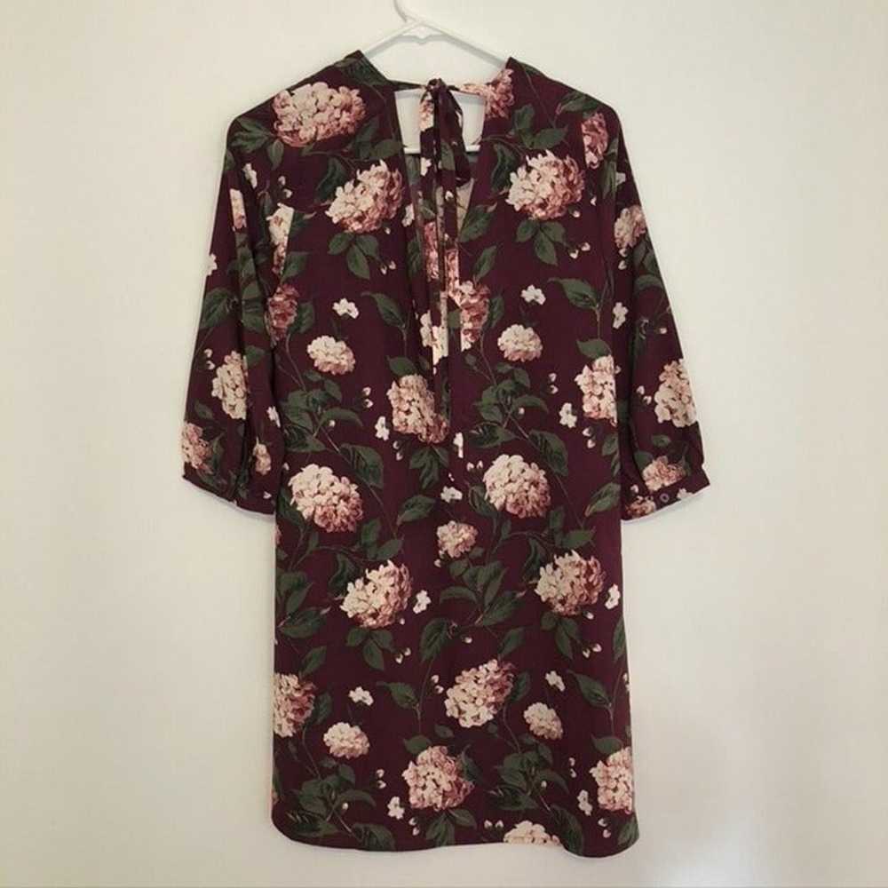 ANN TAYLOR LOFT OUTLET Burgundy Maroon Red Floral… - image 7