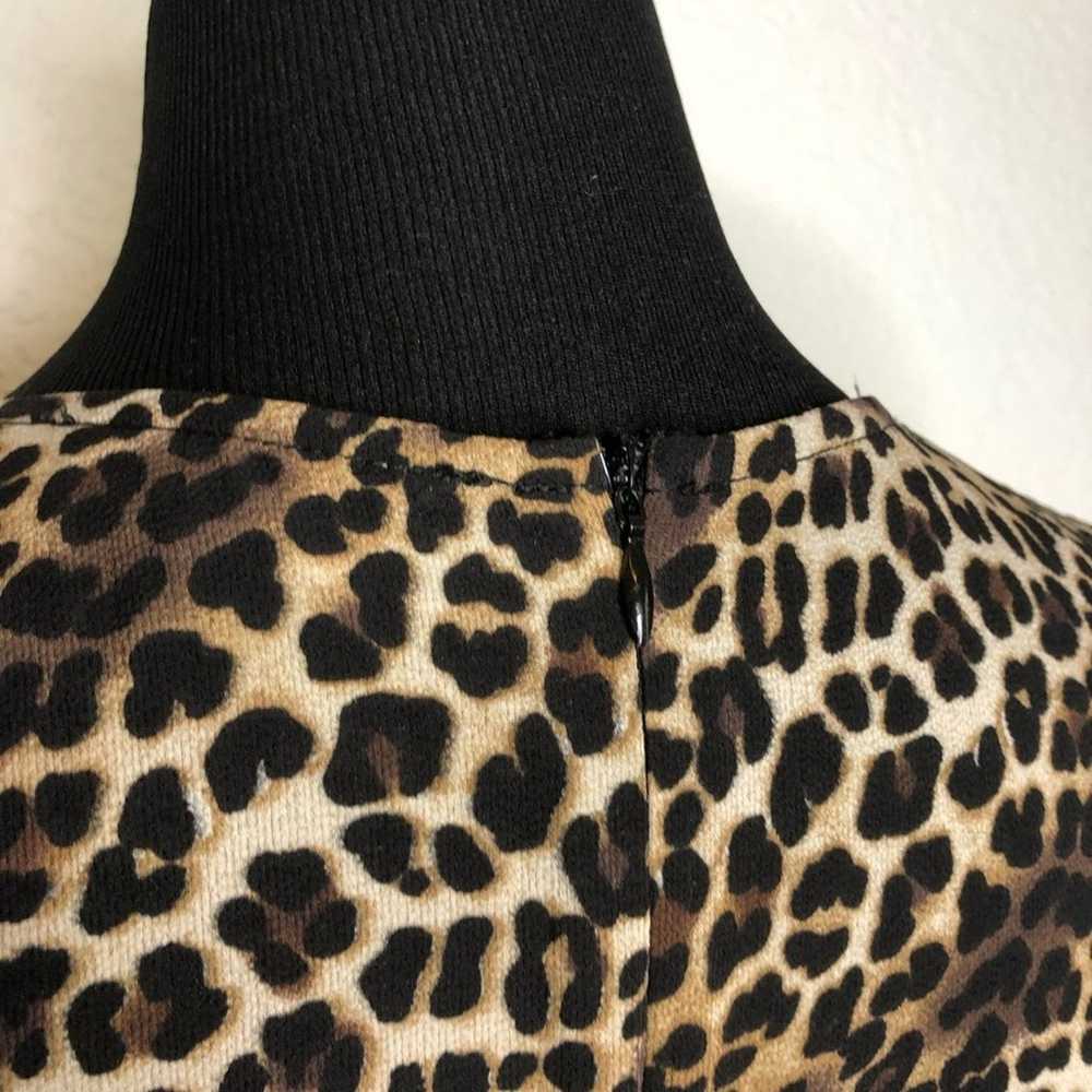 Lulus brown black leopard print ruffle bottom dre… - image 9