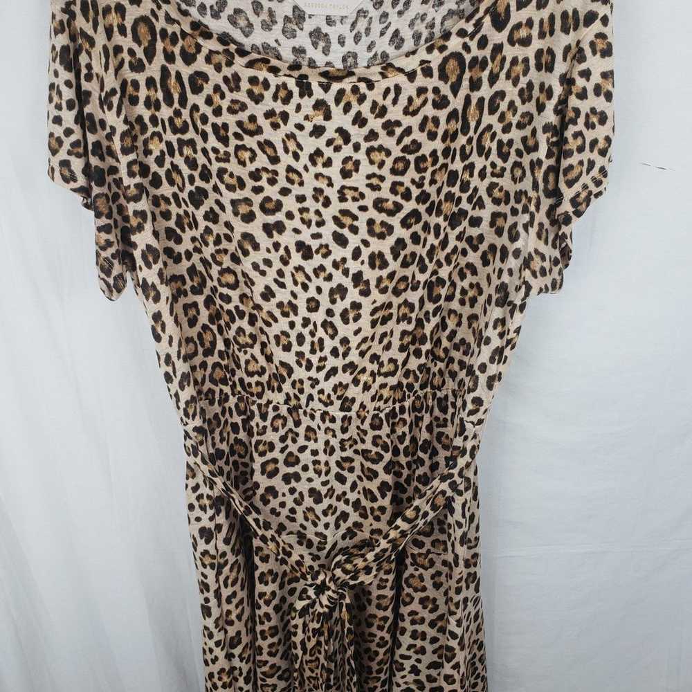 Rebecca Taylor Leopard Print Short Sleeve Dress W… - image 3
