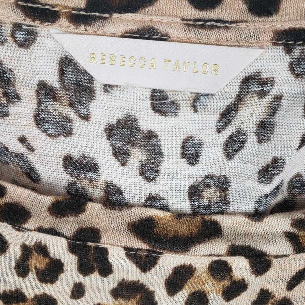 Rebecca Taylor Leopard Print Short Sleeve Dress W… - image 4