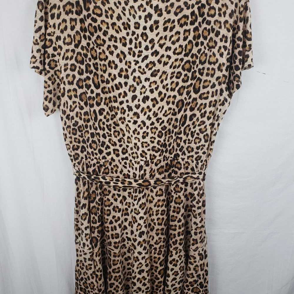 Rebecca Taylor Leopard Print Short Sleeve Dress W… - image 6