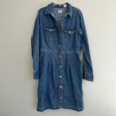 Levi’s Denim Ellie Dress Blue Denim Button down t… - image 1