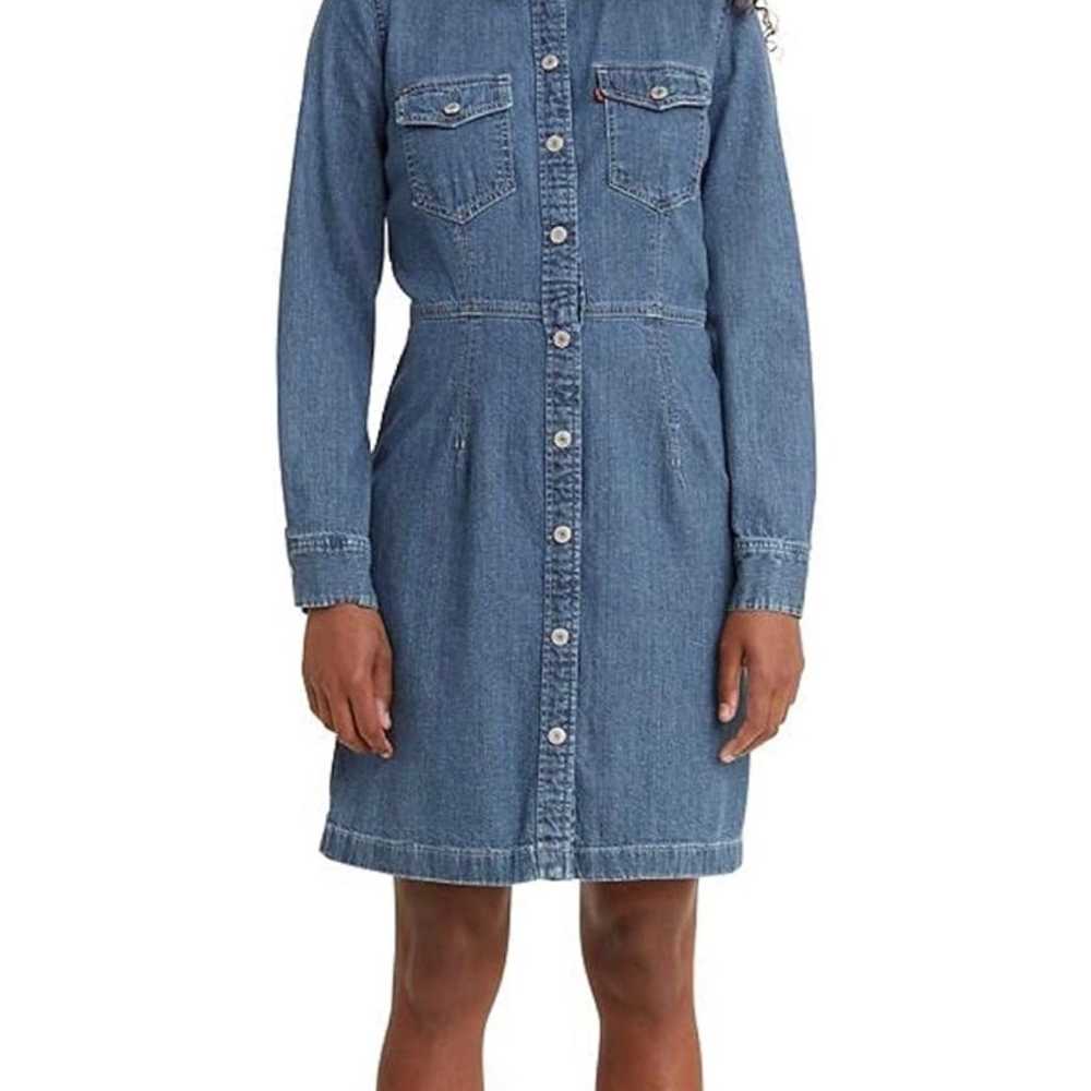 Levi’s Denim Ellie Dress Blue Denim Button down t… - image 7