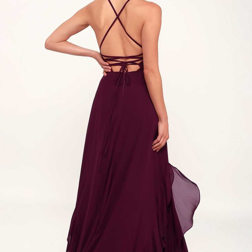 Lulus Lorenz Ruffled Lace-Up Maxi Dress - image 3