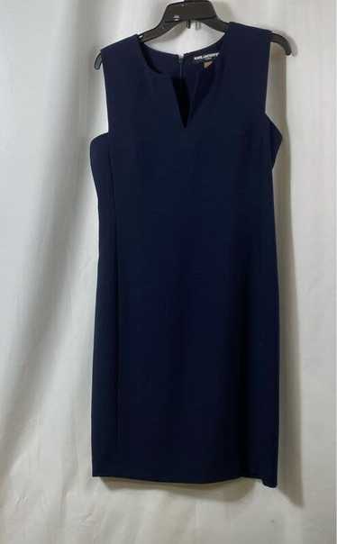 Karl Lagerfeld Womens Navy Blue Sleeveless Zip Kn… - image 1
