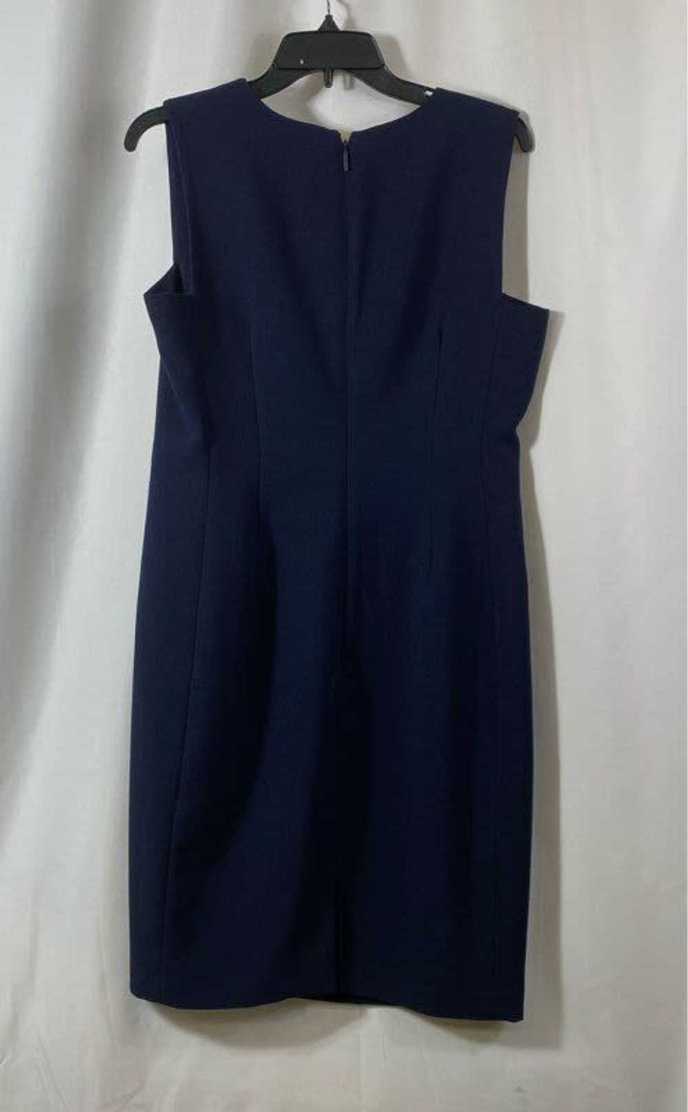 Karl Lagerfeld Womens Navy Blue Sleeveless Zip Kn… - image 2