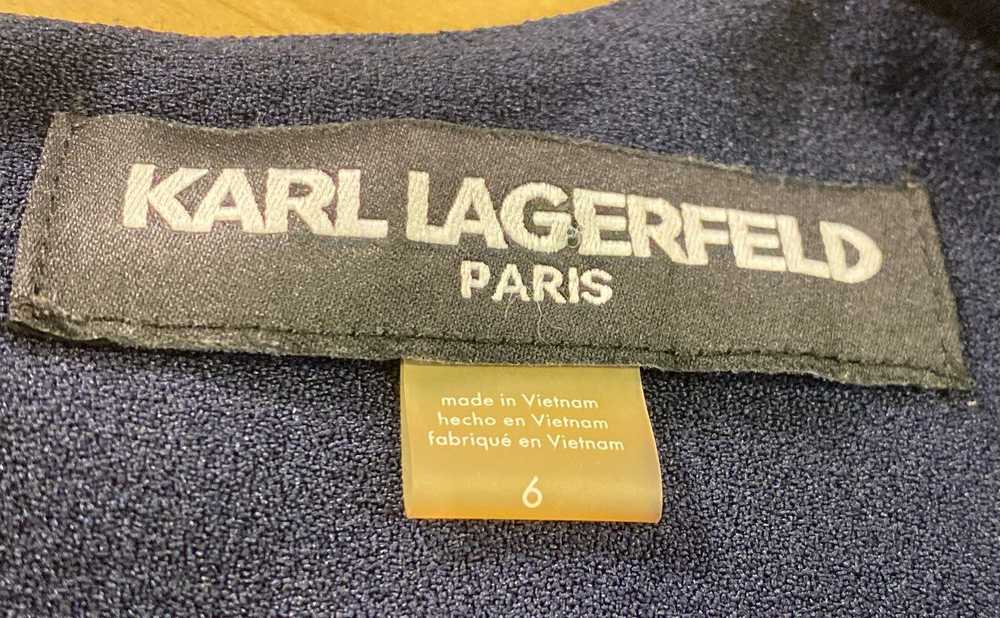 Karl Lagerfeld Womens Navy Blue Sleeveless Zip Kn… - image 3