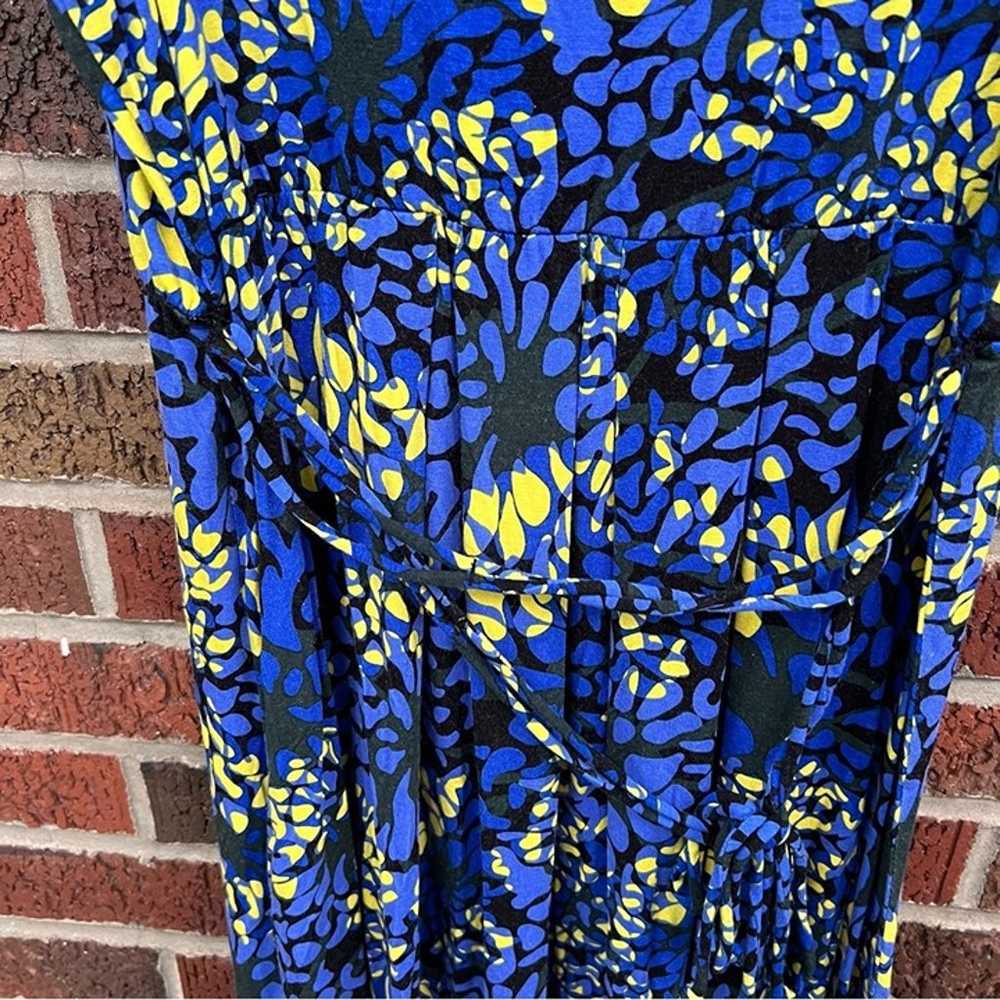 New York & Company Blue and Yellow Floral Sleevel… - image 3
