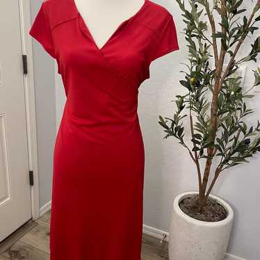 Red Midi Wrap Dress by The Limited - image 1