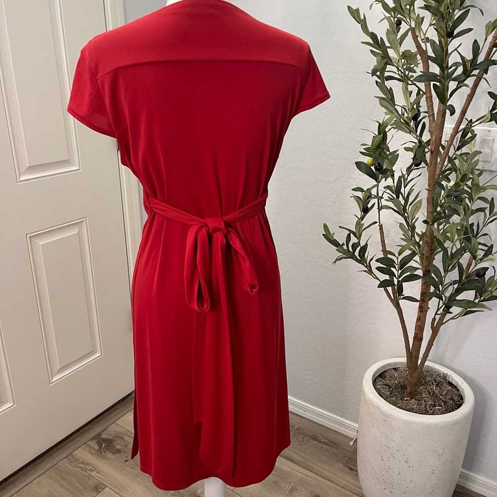 Red Midi Wrap Dress by The Limited - image 3