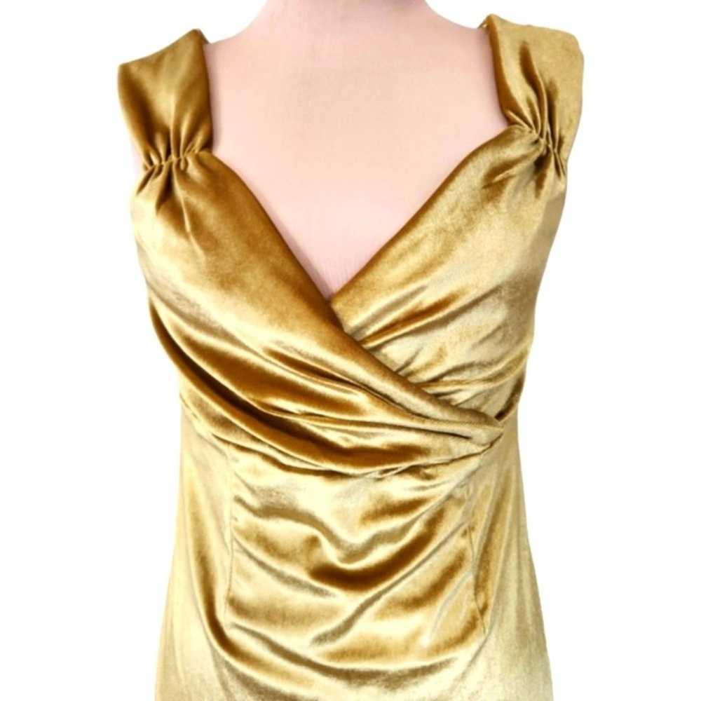 STEADY CLOTHING gold velvet diva wiggle dress - image 5