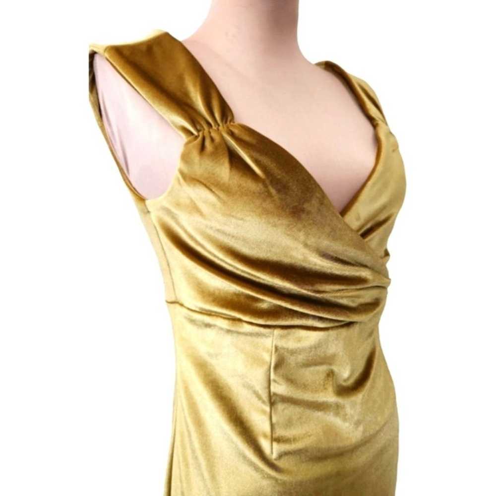 STEADY CLOTHING gold velvet diva wiggle dress - image 7