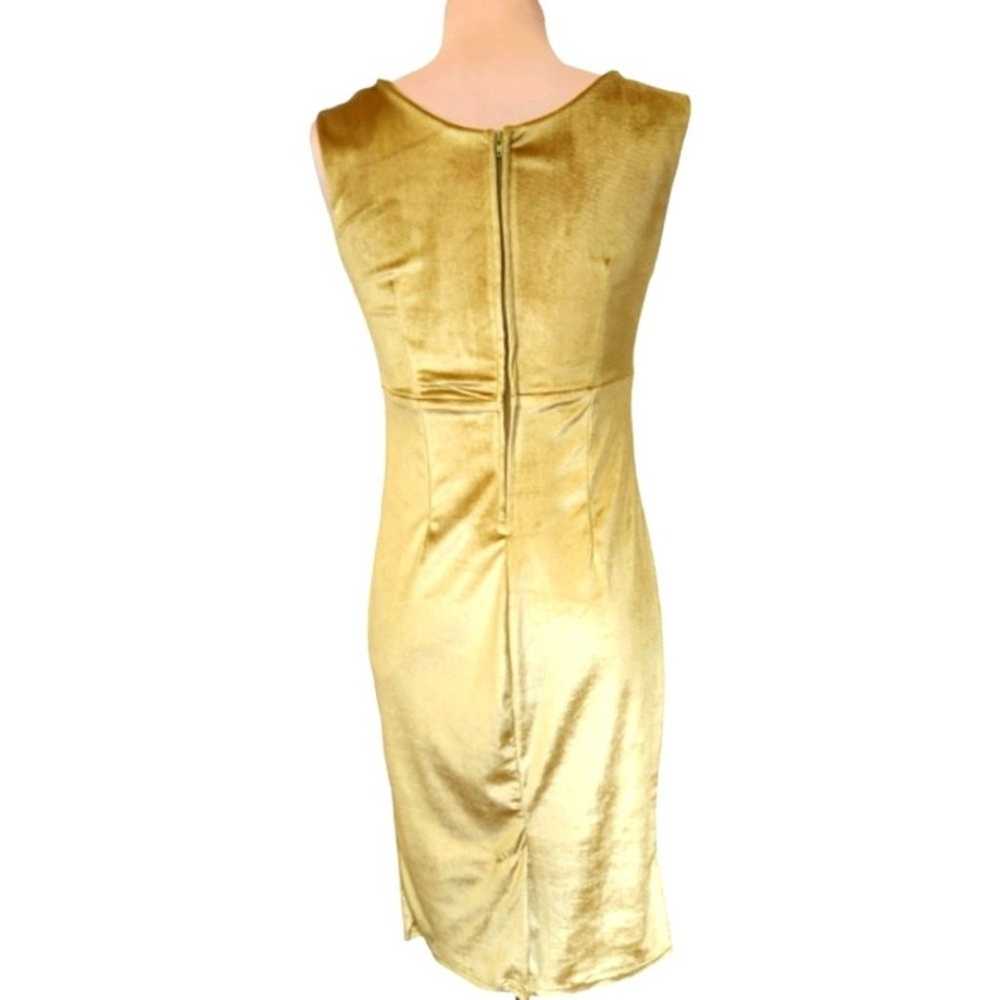 STEADY CLOTHING gold velvet diva wiggle dress - image 8