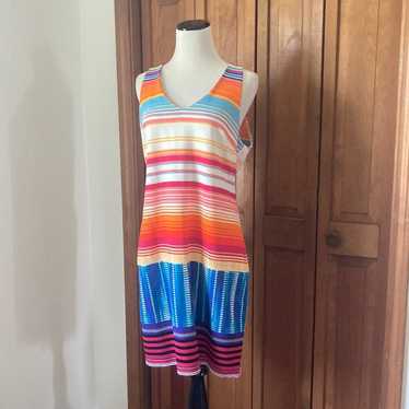 Worthington Bright Striped Stretch Sheath Dress, S
