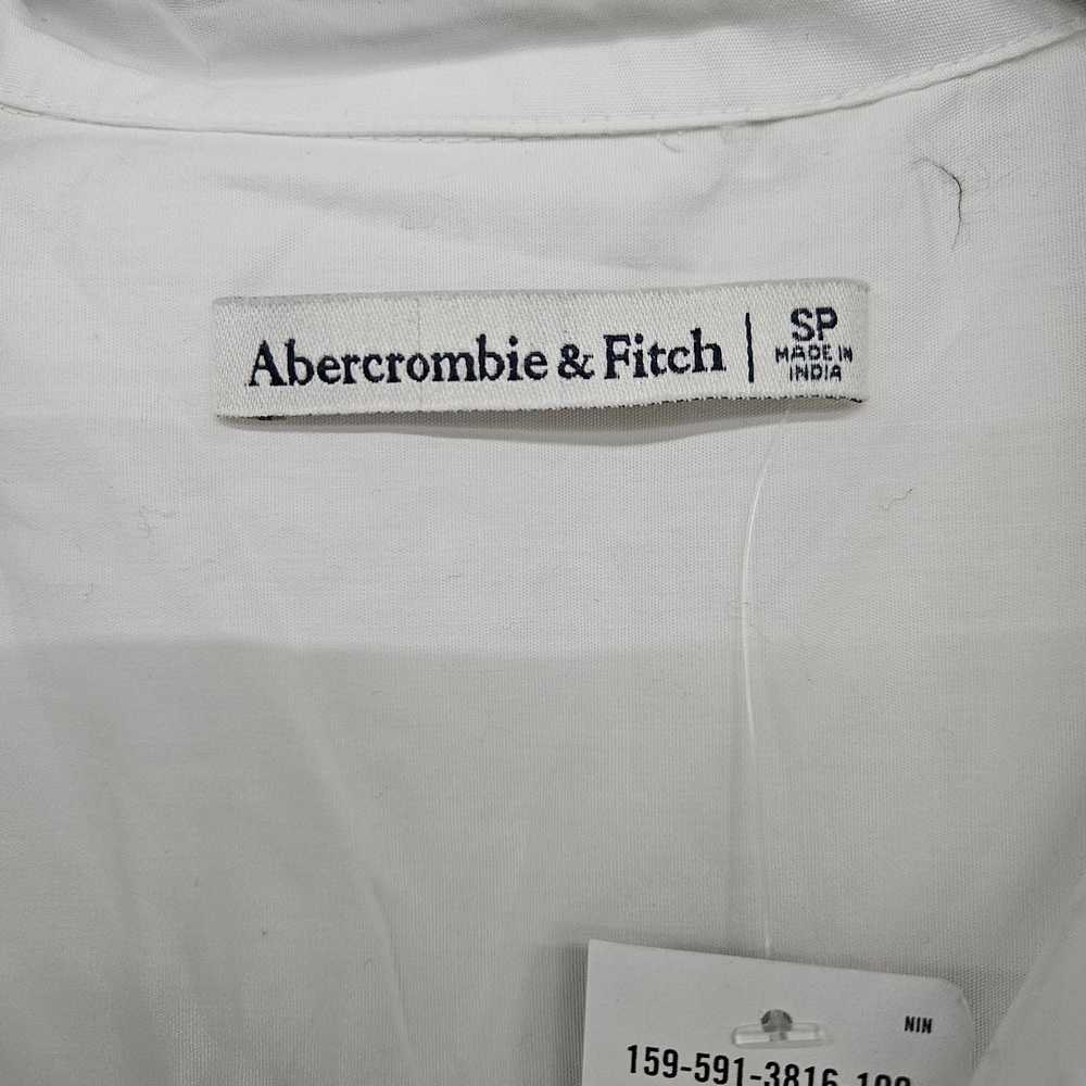 ABERCROMBIE & FITCH White Long Sleeve Collar Butt… - image 2