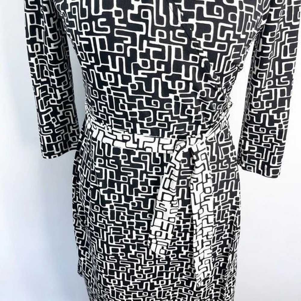 J. McLaughlin Dress Womens XS Brynn Wrap Black Ge… - image 3