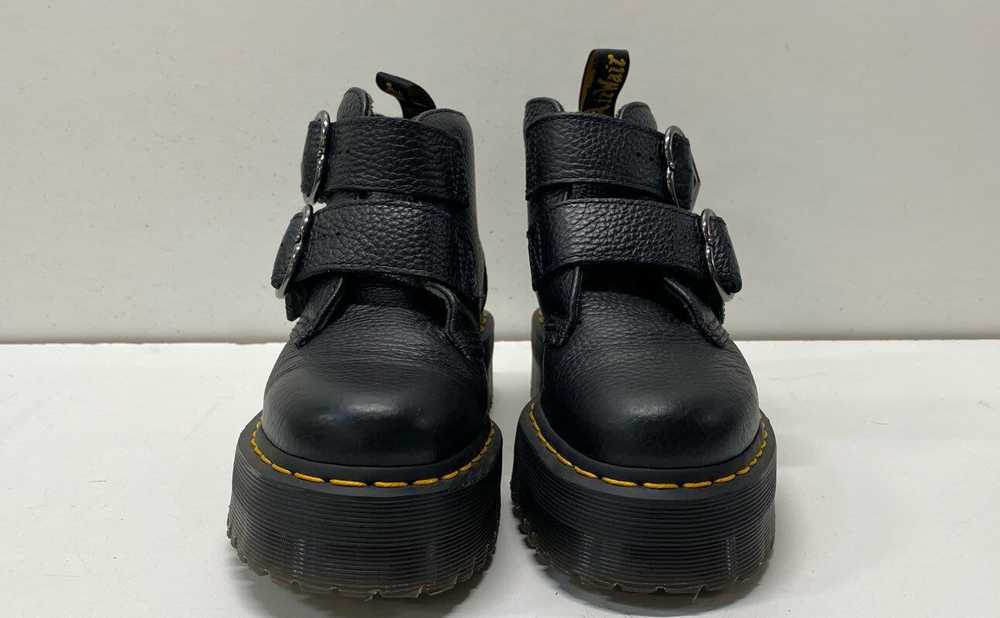 Dr. Martens Devon Heart Black Leather Platform Bo… - image 2