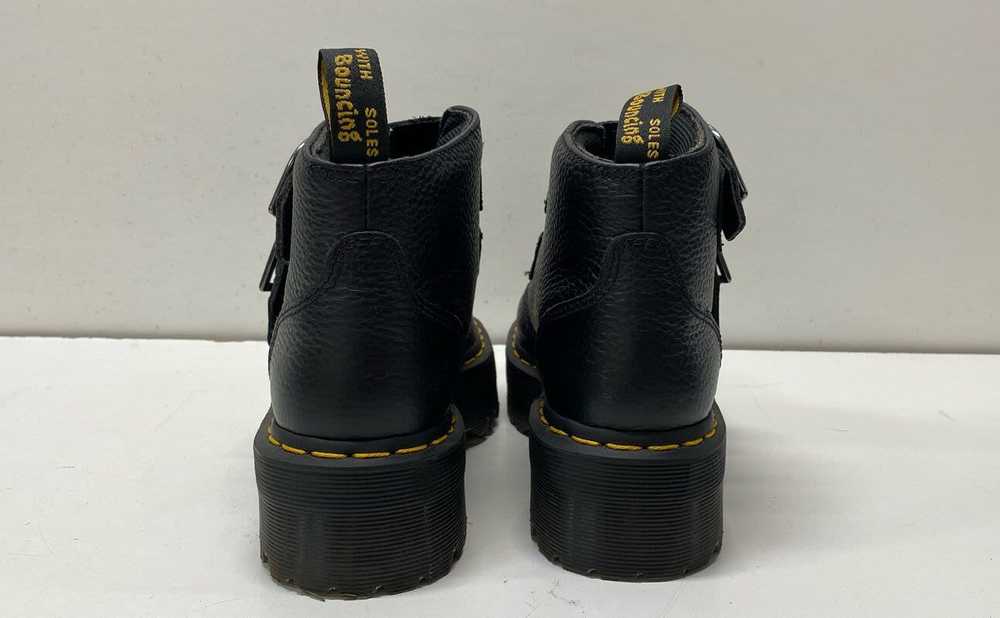 Dr. Martens Devon Heart Black Leather Platform Bo… - image 4