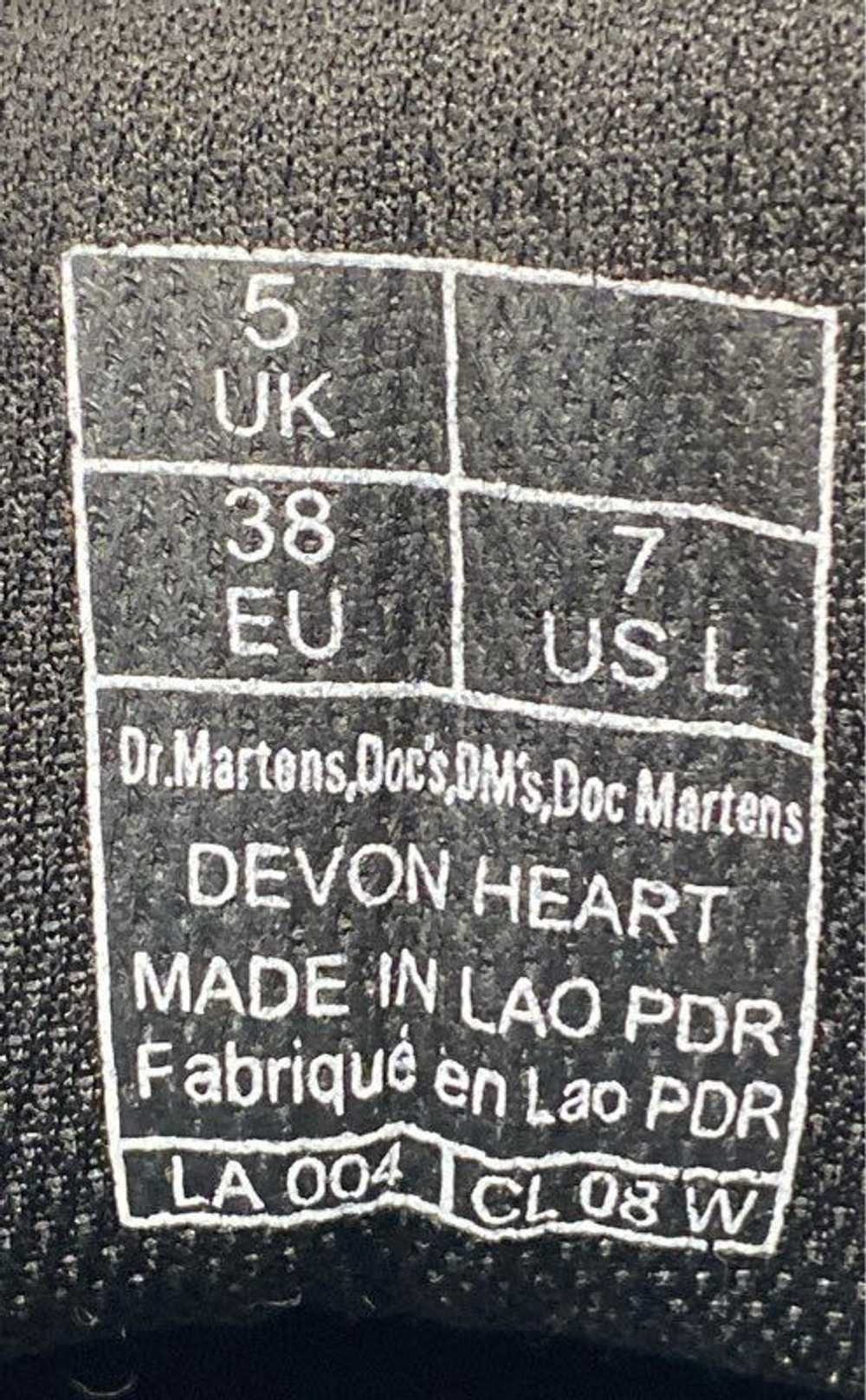 Dr. Martens Devon Heart Black Leather Platform Bo… - image 7
