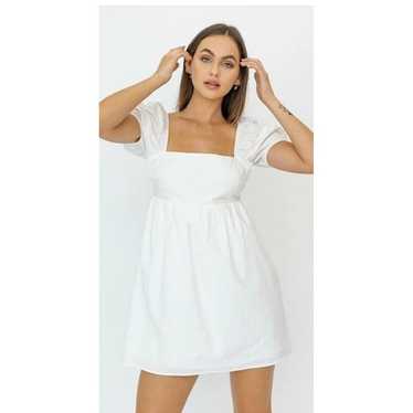 NWOT Mable White Square Neck Puff Sleeve Babydoll 