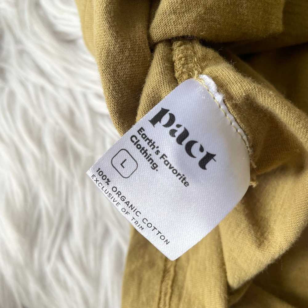 Pact 100% cotton button down dress size large - image 9