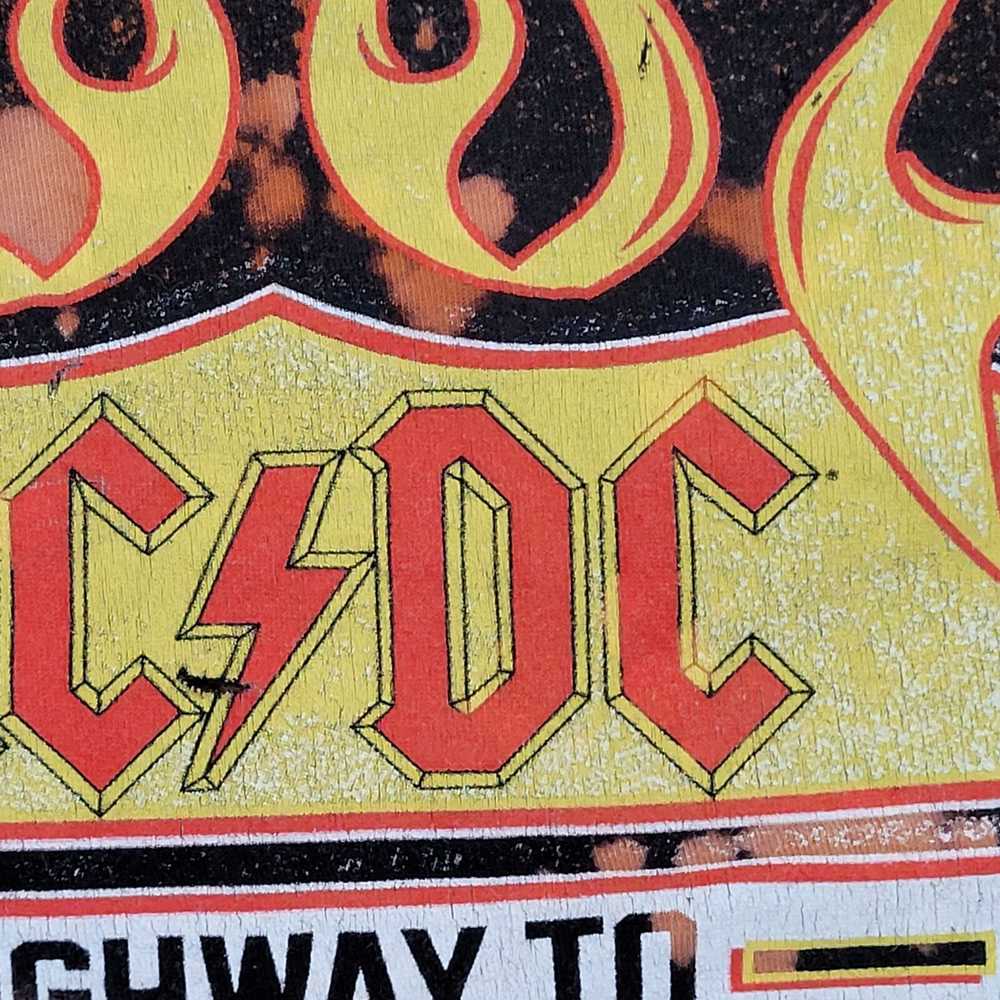 Rock Band ACDC Shirt Womens Medium 18x25 Bleached… - image 11