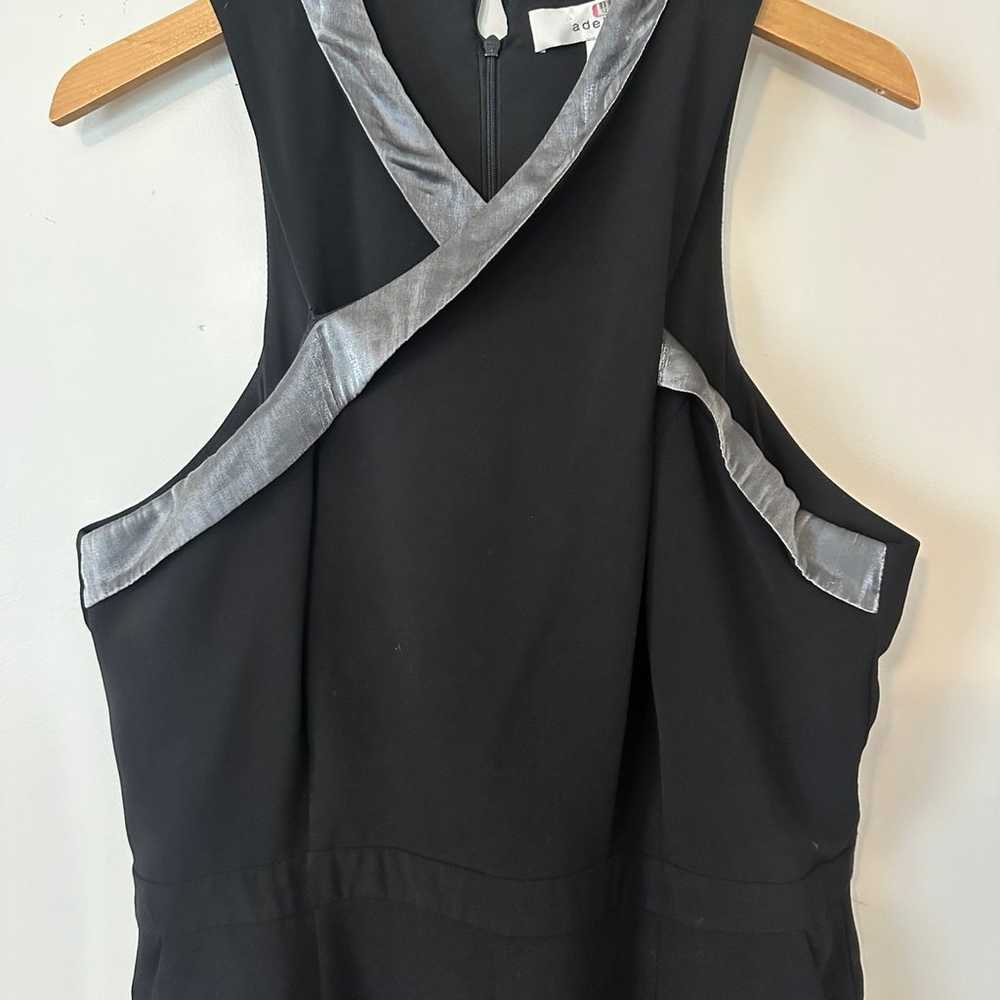 Black Cross Neck Halter Formal Jumpsuit size XL - image 3