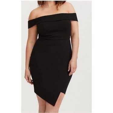 Torrid 22 Off the Shoulder Little Black Dress - image 1