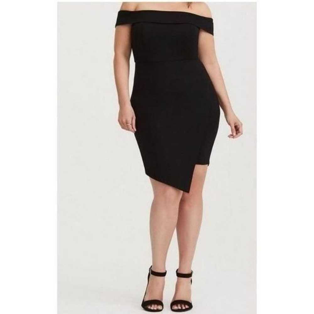 Torrid 22 Off the Shoulder Little Black Dress - image 2