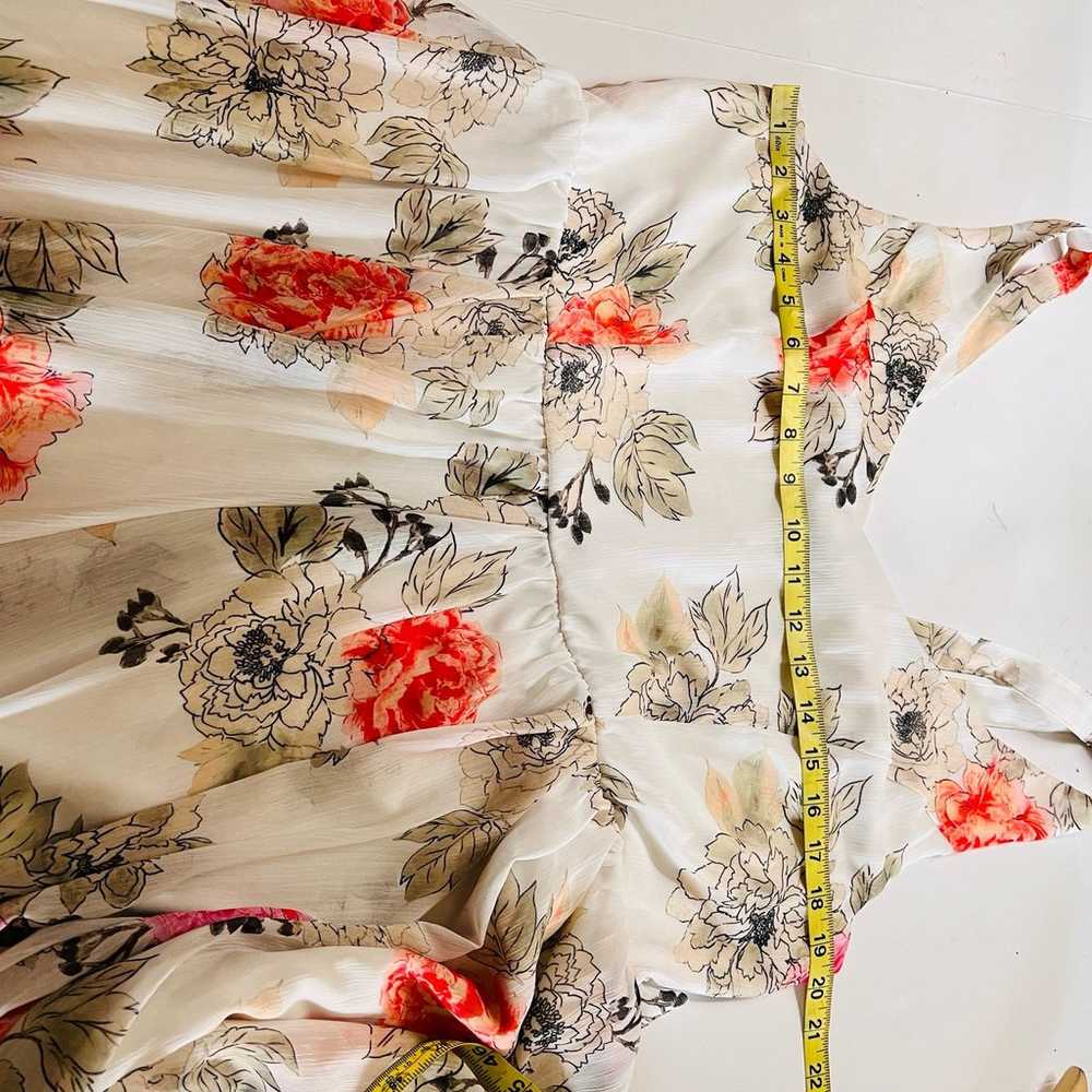 Torrid Floral Print Asymmetrical Hem Dress Size 2… - image 8