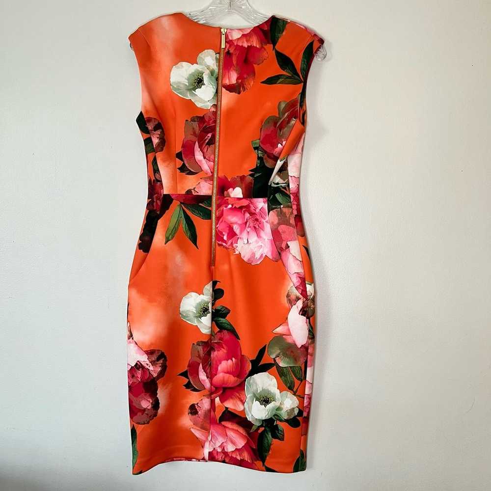 Calvin Klein Floral Sheath Dress Size 6 - image 4