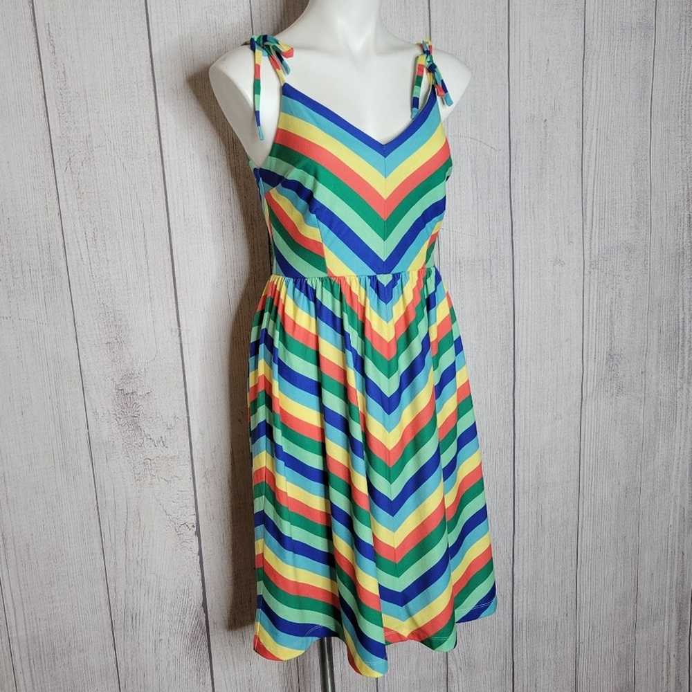 Modcloth Zest for Sunday Best Rainbow Chevron Str… - image 2