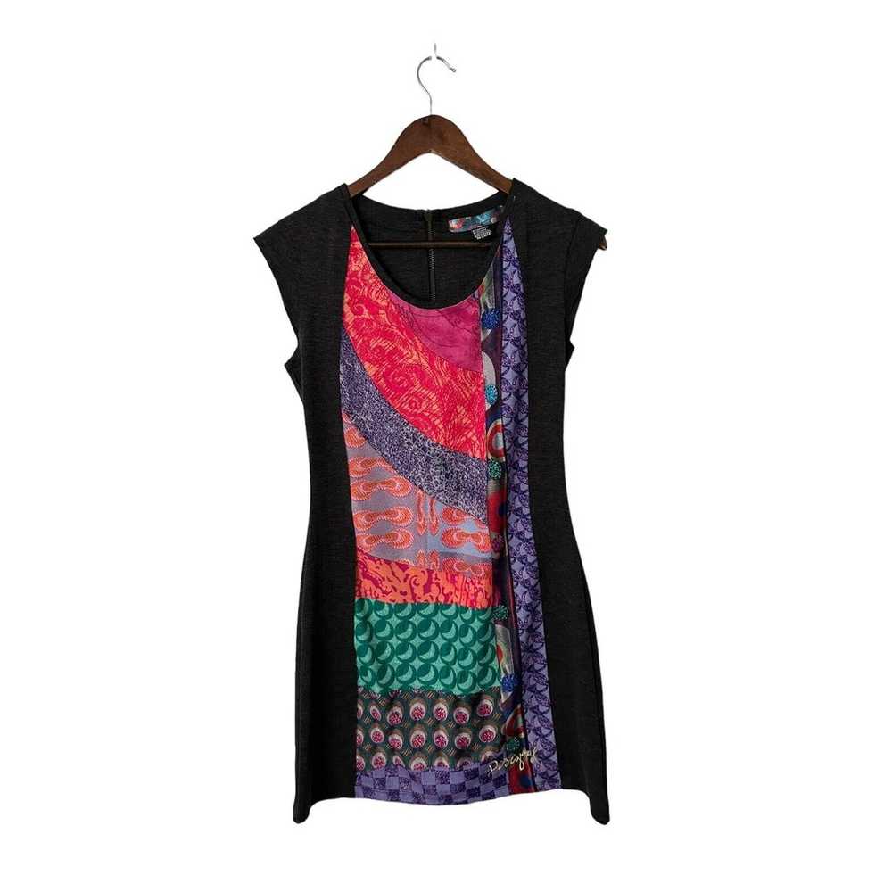 Desigual Suaves Dress, Size Medium patchwork heat… - image 1