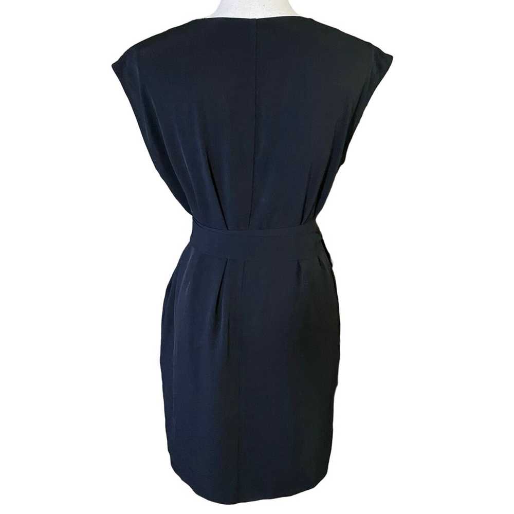 Everlane Size 2 Black Wrap Dress Sleeveless Pocke… - image 2