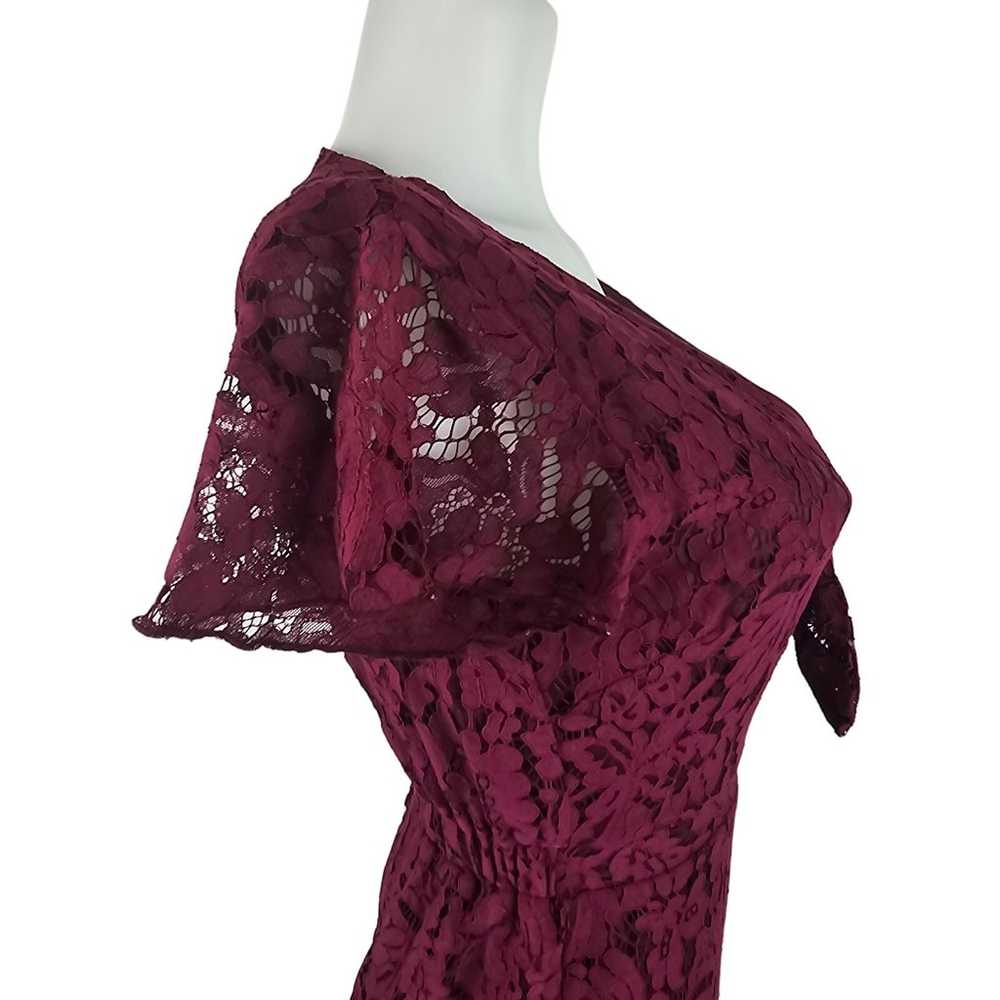 Sage the Label LIned Lace Maroon Wide Leg Jumpsui… - image 4