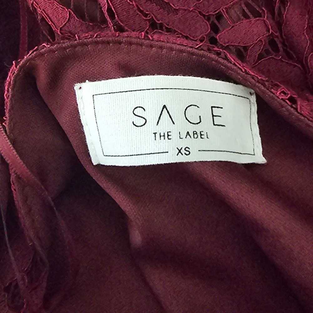 Sage the Label LIned Lace Maroon Wide Leg Jumpsui… - image 5