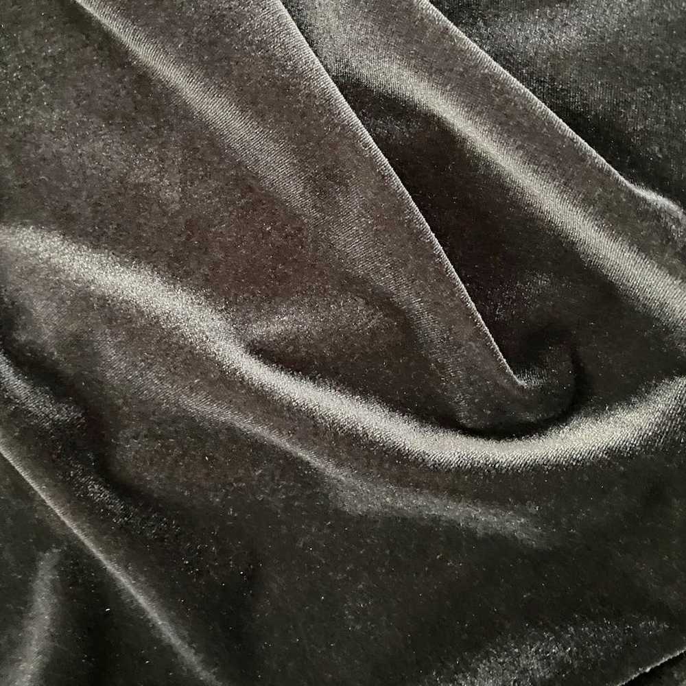 ZARA Gray Velour Velvet Sheath Midi Dress SZ S - image 12