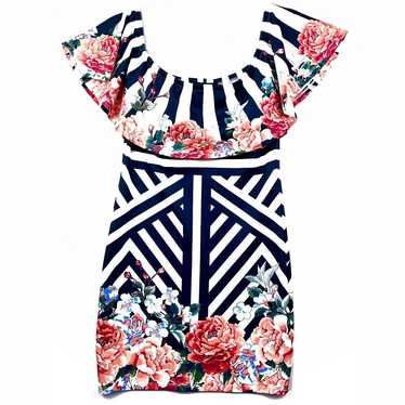 AKIRA Geo Floral Dress Size Medium