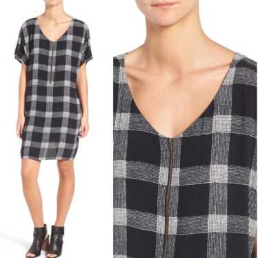 Madewell Buffalo Check Zip Front Dress