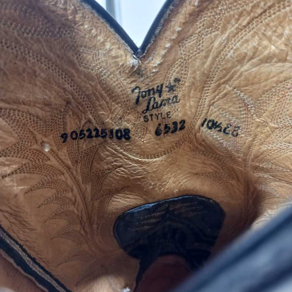 Tony Lama Men's Western Cowboy Leather Boots Size… - image 6