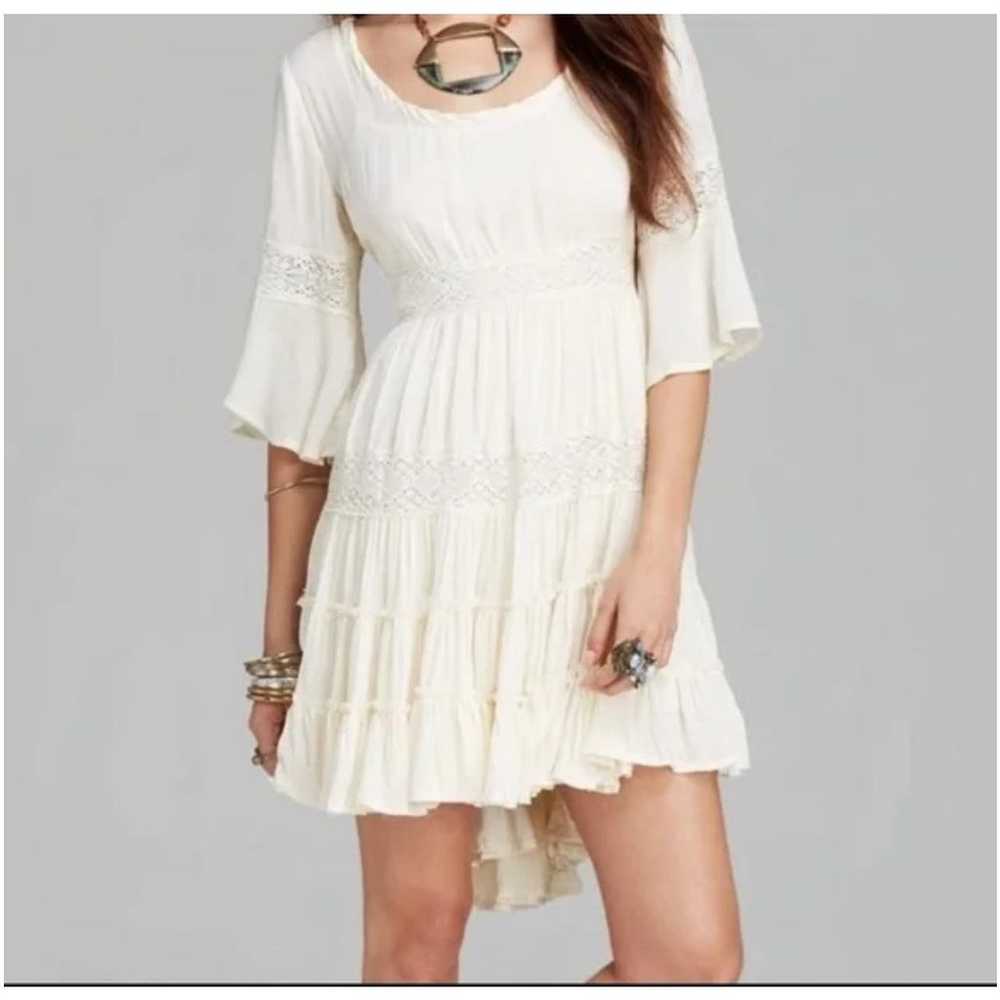 Free People Dream Clouds Daisy Lace Ivory Dress S… - image 2