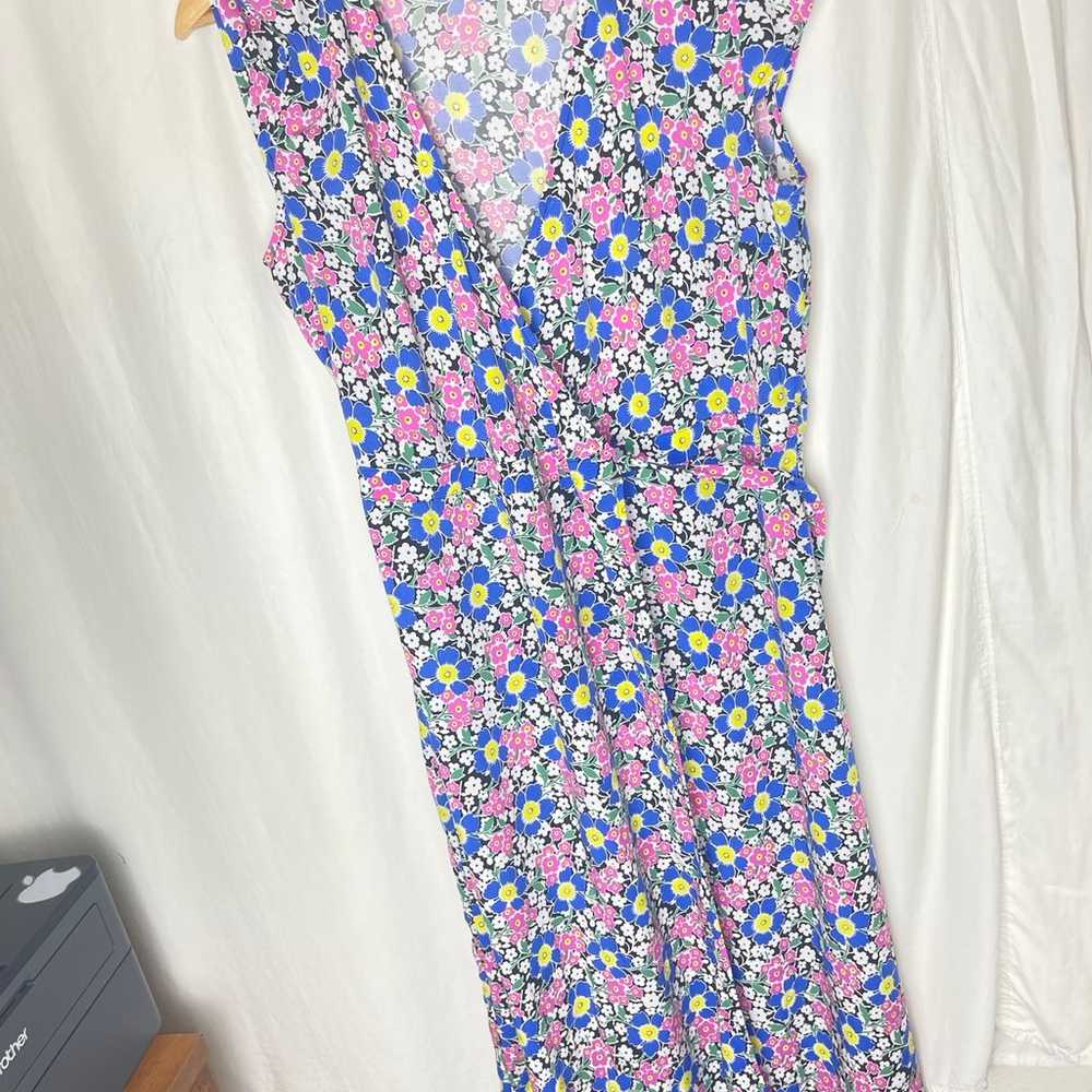 J. CREW Fabrizia Floral Wrap Midi Dress - image 2