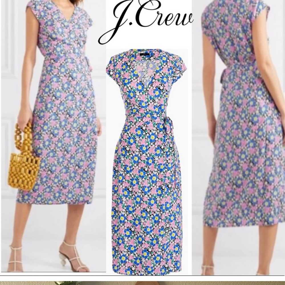 J. CREW Fabrizia Floral Wrap Midi Dress - image 8