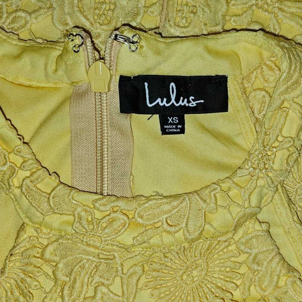 Lulus Love Poem Yellow Lace Mini Dress - XS - image 10