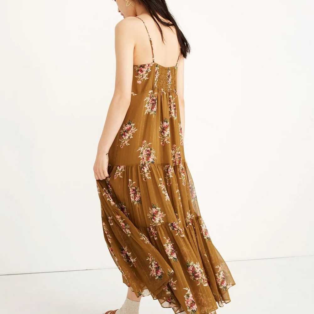 Madewell Cami Tier Midi Dress in Metallic Classic… - image 2