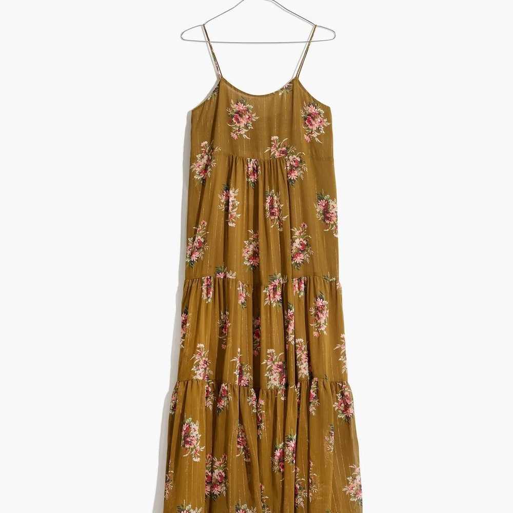 Madewell Cami Tier Midi Dress in Metallic Classic… - image 3