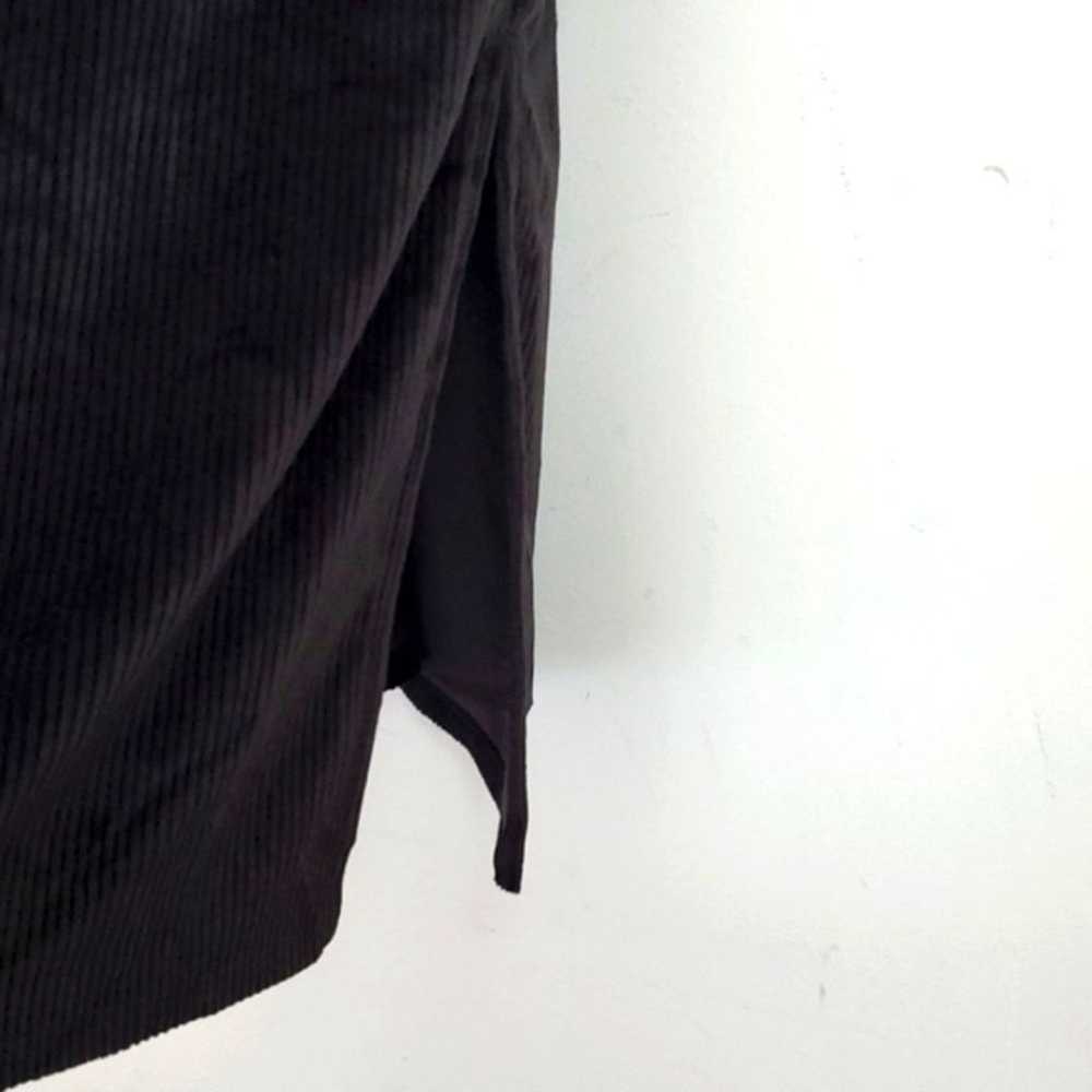 Modcloth Black Ribbed Side Slit Midi Dress Size S - image 4